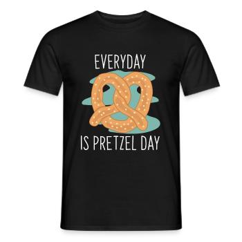 Pretzel chocolate gift - Men's T-Shirt - black - Front - AI Model Male 178 light (178cm)