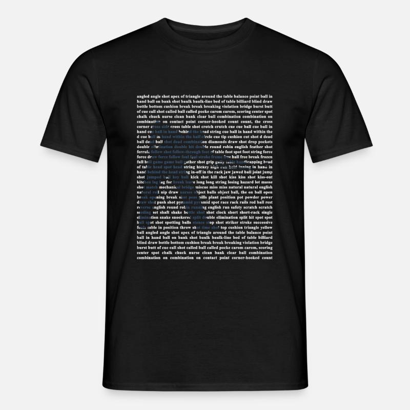 Billard Taschenbillard - Männer T-Shirt - Schwarz