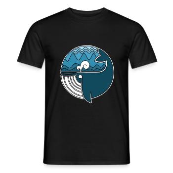Wal Hai - Männer T-Shirt - Schwarz - Vorne - AI Model Male 178 light (178cm)