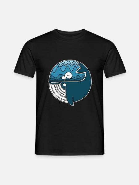 Wal Hai - Männer T-Shirt - Schwarz