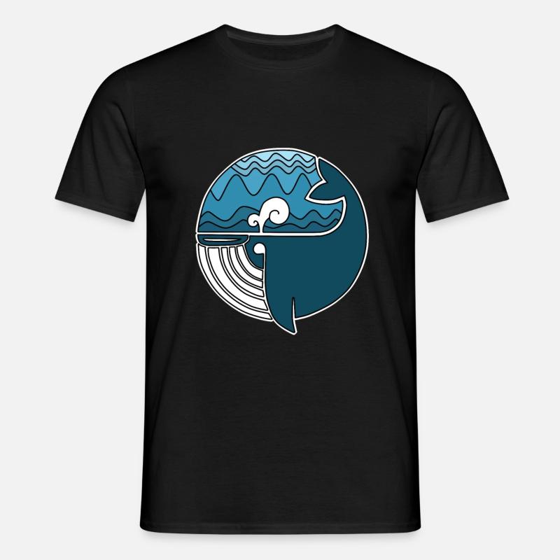 Wal Hai - Männer T-Shirt - Schwarz