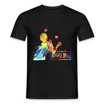 Juggling ball work - Men's T-Shirt - black - Front - AI Model Male 178 light (178cm)