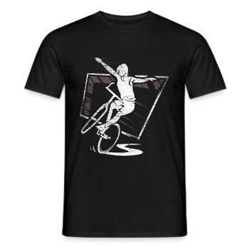 Cadeau de gymnastique vélo art - T-shirt homme - noir - Devant - AI Model Male 178 light (178cm)