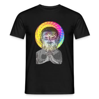 Acid LSD psychedelic drugs Buddha - Men's T-Shirt - black - Front - AI Model Male 178 light (178cm)