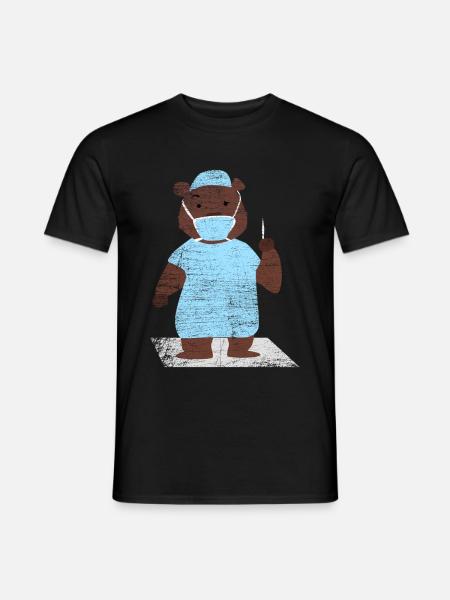 Bear surgeon gift - Men's T-Shirt - black