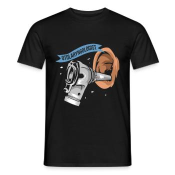 Halz-nasen-ohen-arzt - Men's T-Shirt - black - Front - AI Model Male 178 light (178cm)