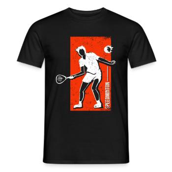 Speedminton - T-shirt homme - noir - Devant - AI Model Male 178 light (178cm)