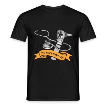 Halz-nasen-ohen-arzt - Men's T-Shirt - black - Front - AI Model Male 178 light (178cm)