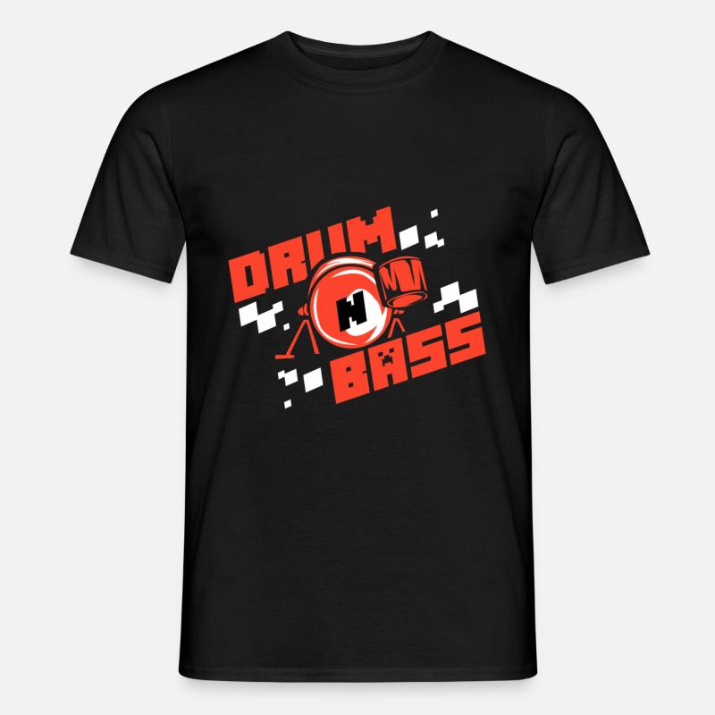 Drum n Bass - Männer T-Shirt - Schwarz