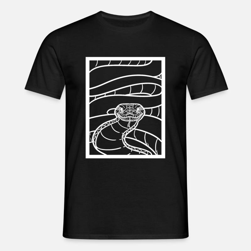 Python - Männer T-Shirt - Schwarz