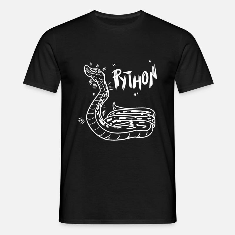 Python - Männer T-Shirt - Schwarz