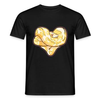 Python Herz - Männer T-Shirt - Schwarz - Vorne - AI Model Male 178 light (178cm)