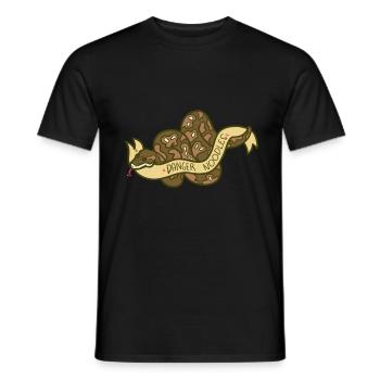 Python - Männer T-Shirt - Schwarz - Vorne - AI Model Male 178 light (178cm)