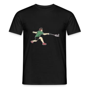 Speedminton - T-shirt homme - noir - Devant - AI Model Male 178 light (178cm)