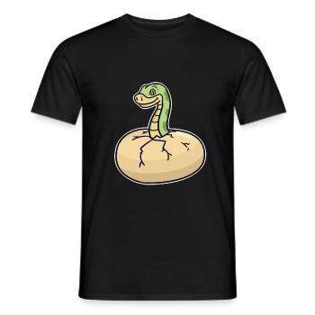 Python - Männer T-Shirt - Schwarz - Vorne - AI Model Male 178 light (178cm)