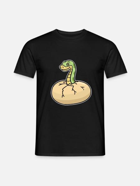 Python - Männer T-Shirt - Schwarz