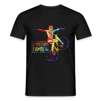 Art Cycling - Men's T-Shirt - black - Front - AI Model Male 178 light (178cm)