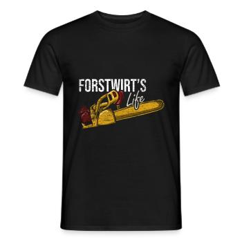forestry - Men's T-Shirt - black - Front - AI Model Male 178 light (178cm)