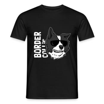 Border Collie - Männer T-Shirt - Schwarz - Vorne - AI Model Male 178 light (178cm)