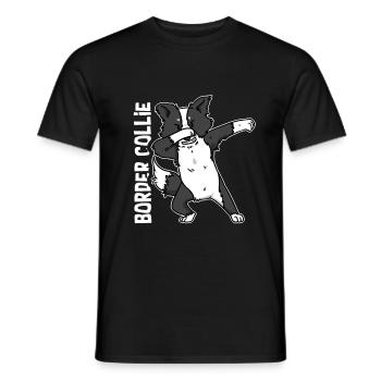 Border Collie - Men's T-Shirt - black - Front - AI Model Male 178 light (178cm)