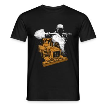 Straßenbauer Straße Gift - Men's T-Shirt - black - Front - AI Model Male 178 light (178cm)