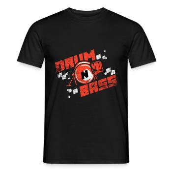 Cadeau de musicien Drum n Bass - T-shirt homme - noir - Devant - AI Model Male 178 light (178cm)