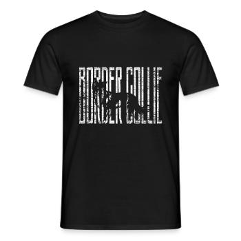 Border Collie - Männer T-Shirt - Schwarz - Vorne - AI Model Male 178 light (178cm)