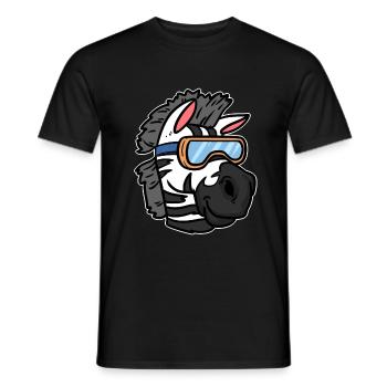 zebra - Men's T-Shirt - black - Front - AI Model Male 178 light (178cm)