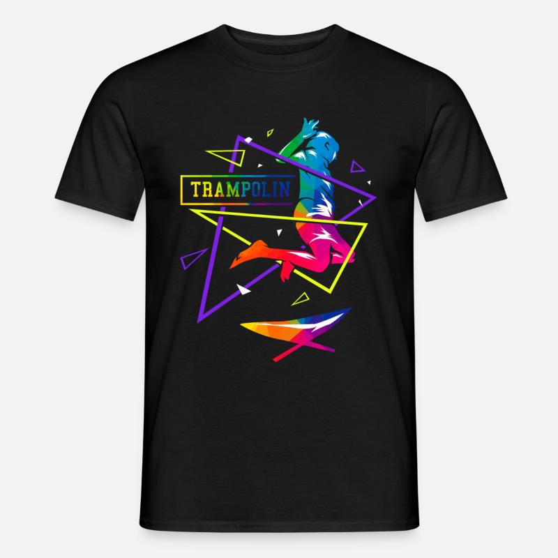 Trampolin Polygon - Männer T-Shirt - Schwarz