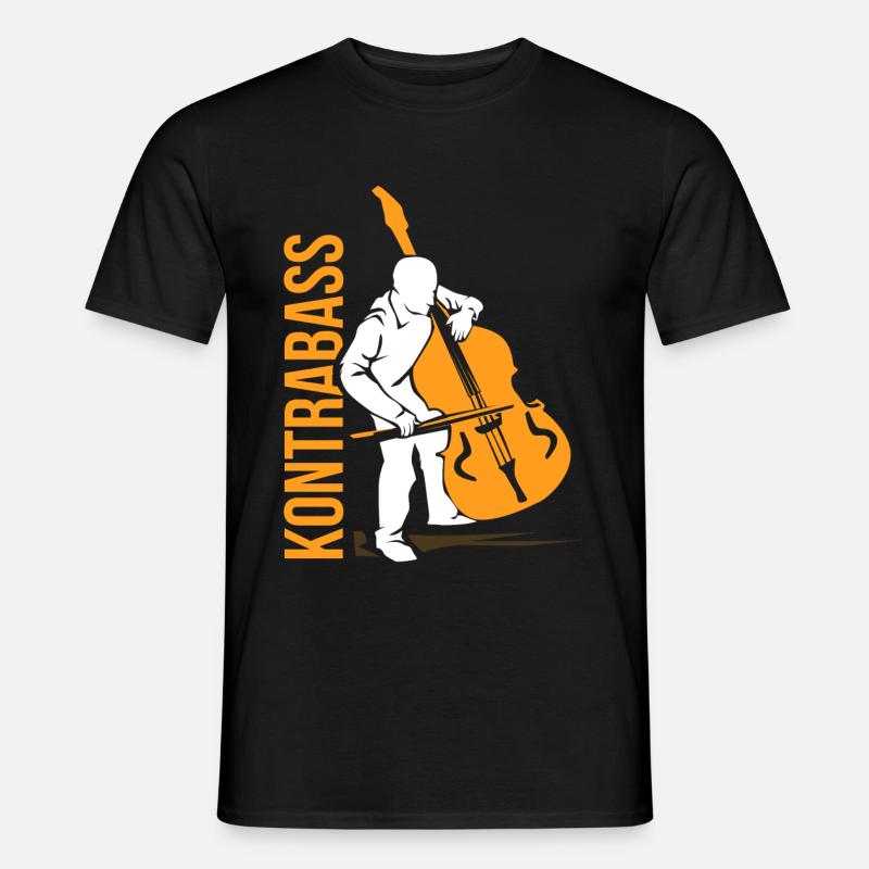 Kontrabass - Männer T-Shirt - Schwarz