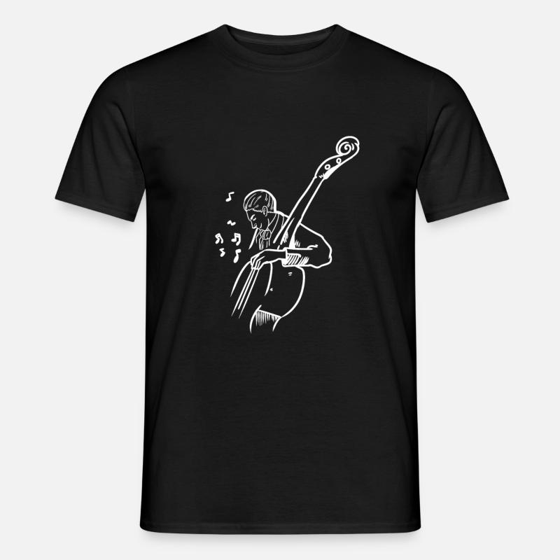 Kontrabass - Männer T-Shirt - Schwarz
