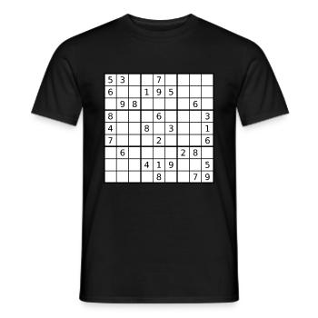 Sudoku - T-shirt homme - noir - Devant - AI Model Male 178 light (178cm)