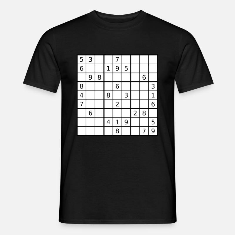 Sudoku - Männer T-Shirt - Schwarz