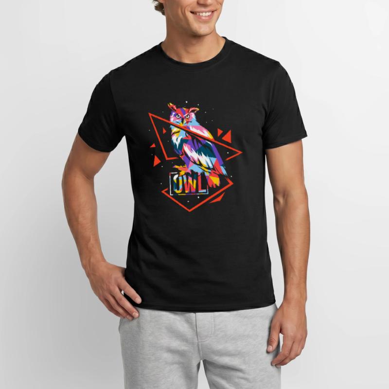 Polygon Eule Männer T-Shirt