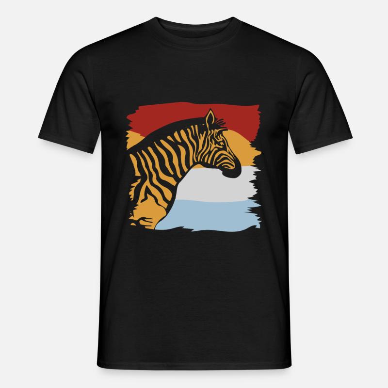 Zebra - Männer T-Shirt - Schwarz