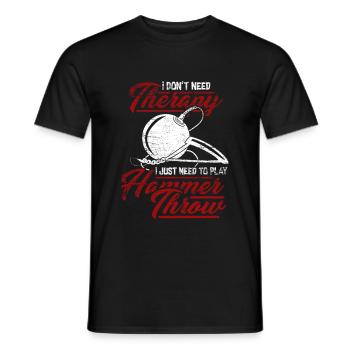 hammer throw - Men's T-Shirt - black - Front - AI Model Male 178 light (178cm)