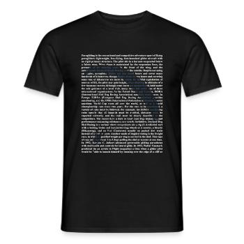 paragliding - Men's T-Shirt - black - Front - AI Model Male 178 light (178cm)