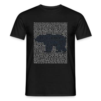 ours brun - T-shirt homme - noir - Devant - AI Model Male 178 light (178cm)