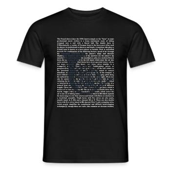 French Horn Hornist - Men's T-Shirt - black - Front - AI Model Male 178 light (178cm)