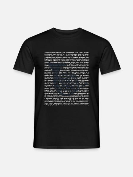 Waldhorn Hornist - Männer T-Shirt - Schwarz