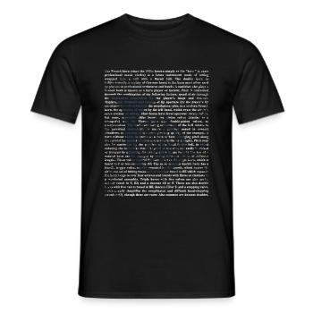 French horn player - Men's T-Shirt - black - Front - AI Model Male 178 light (178cm)
