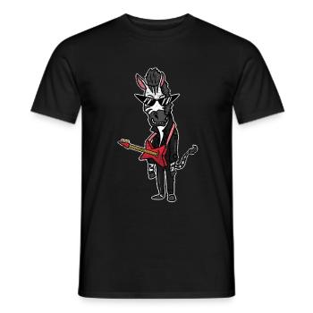 Zebra Rocker Gift - Men's T-Shirt - black - Front - AI Model Male 178 light (178cm)