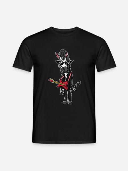 Zebra Rocker Gift - Men's T-Shirt - black