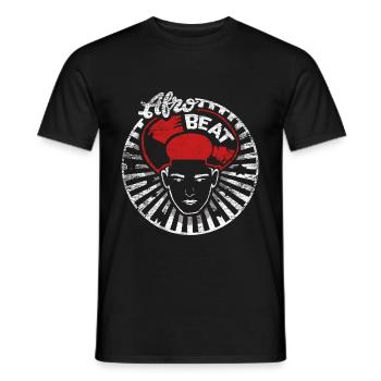 Afro Beat - Men's T-Shirt - black - Front - AI Model Male 178 light (178cm)