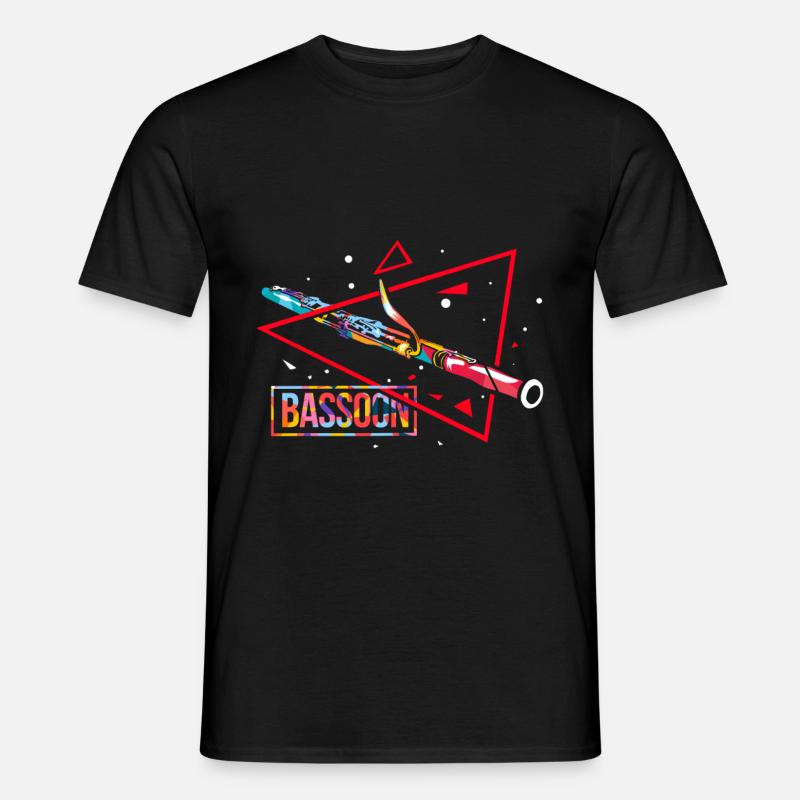 Fagott Polygon - Männer T-Shirt - Schwarz
