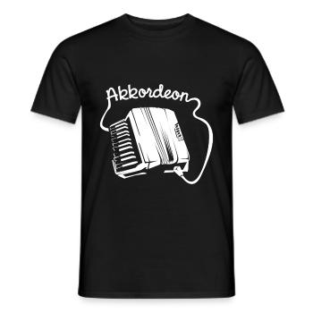 Akkordeon - Männer T-Shirt - Schwarz - Vorne - AI Model Male 178 light (178cm)