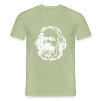 Karl Marx - T-shirt homme - vert sauge - Devant - AI Model Male 178 light (178cm)