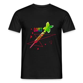 Darts polygon gift - Men's T-Shirt - black - Front - AI Model Male 178 light (178cm)