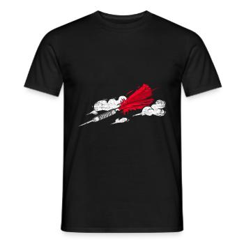Dart Pfeil Geschenk - Männer T-Shirt - Schwarz - Vorne - AI Model Male 178 light (178cm)
