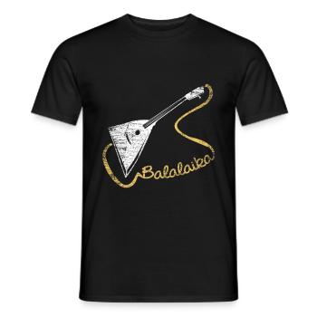 Balalaika Geschenk - Männer T-Shirt - Schwarz - Vorne - AI Model Male 178 light (178cm)